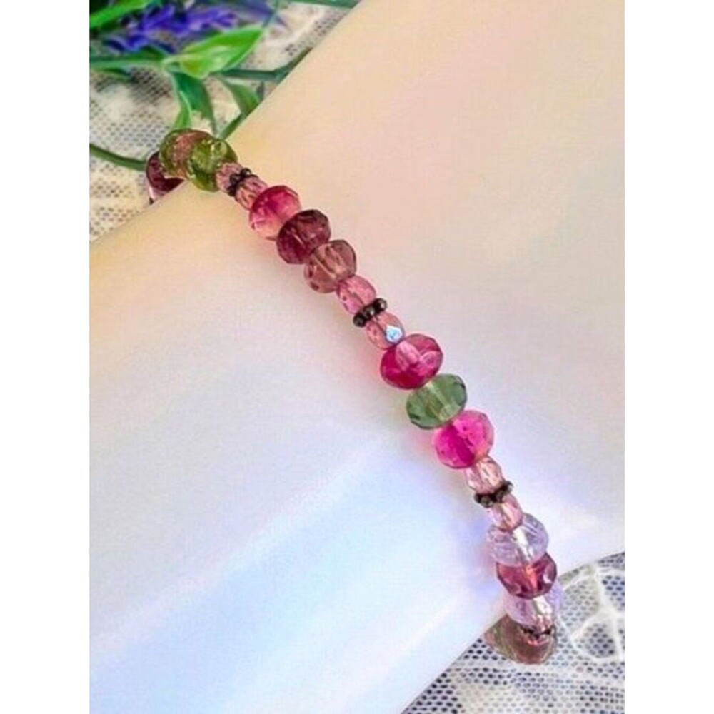 Dainty Vintage Gemstone Bracelet 925